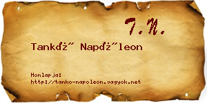 Tankó Napóleon névjegykártya